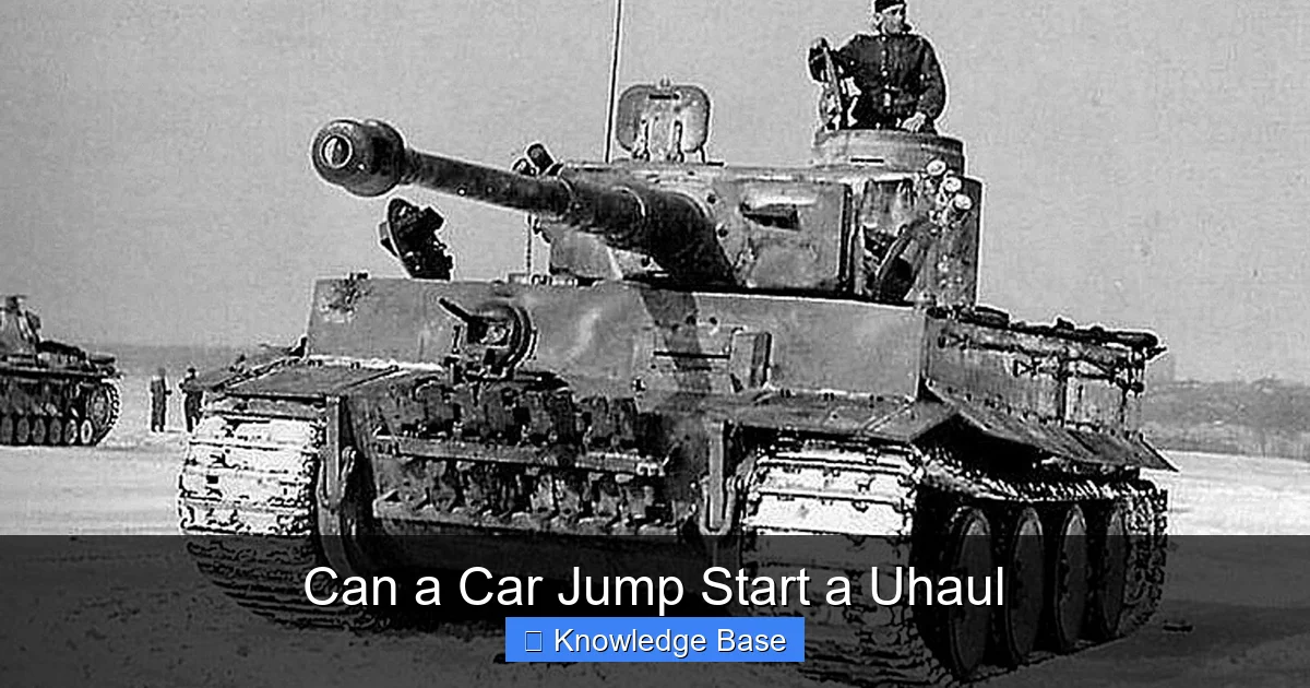 Can a Car Jump Start a Uhaul
