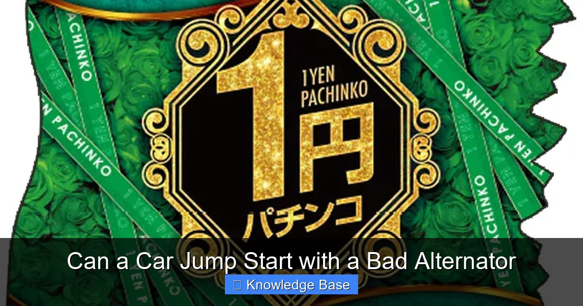 Can a Car Jump Start with a Bad Alternator