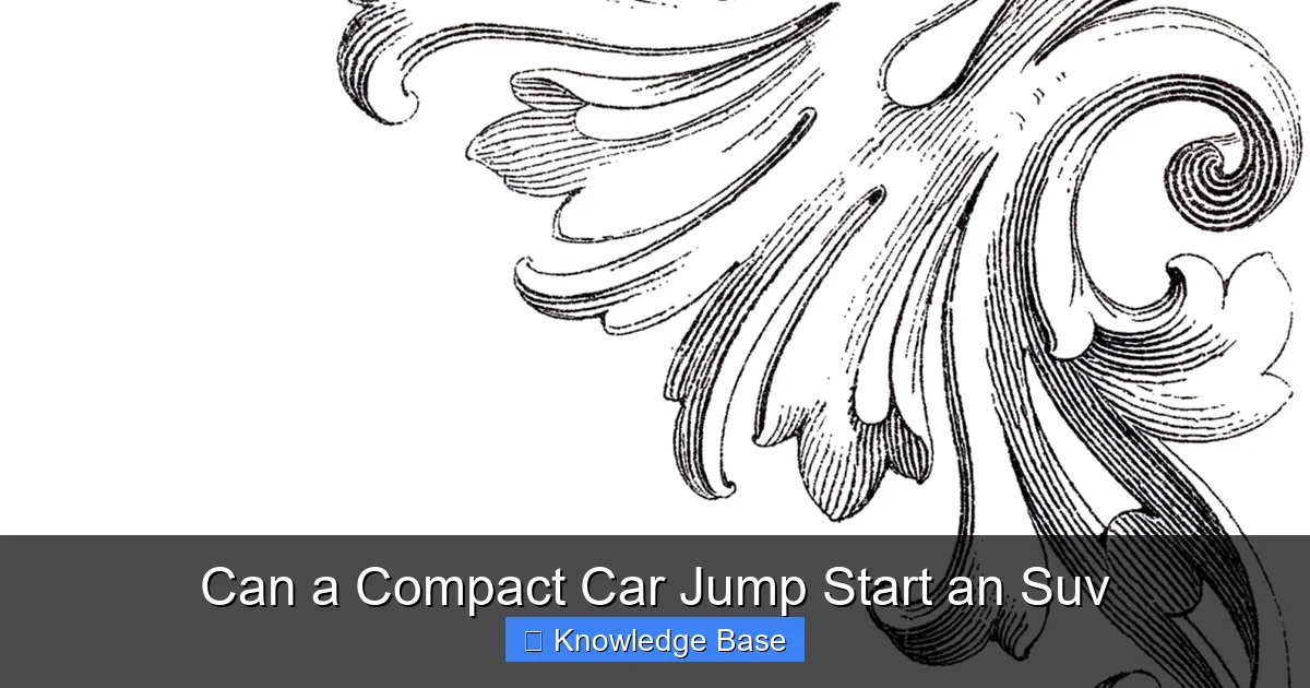 Can a Compact Car Jump Start an Suv