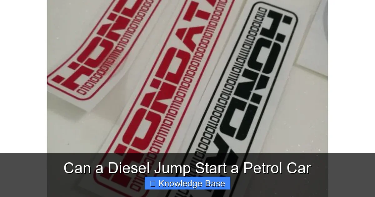 Can a Diesel Jump Start a Petrol Car