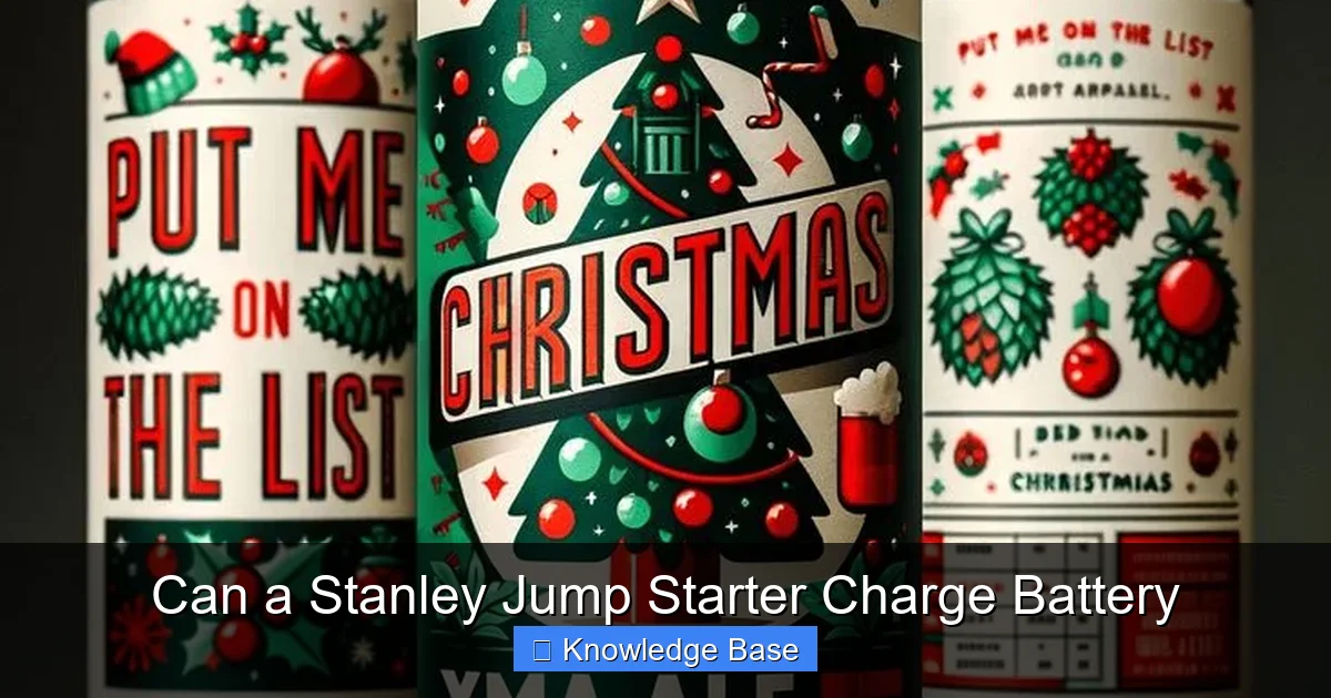 Can a Stanley Jump Starter Charge Battery