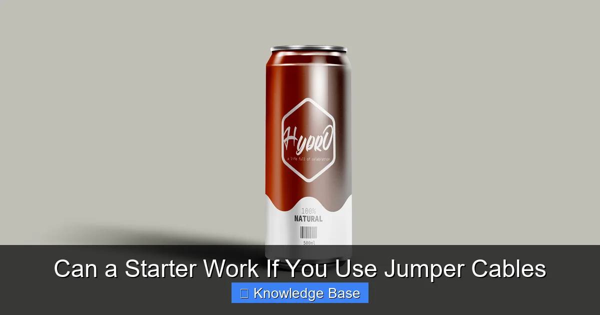 Can a Starter Work If You Use Jumper Cables