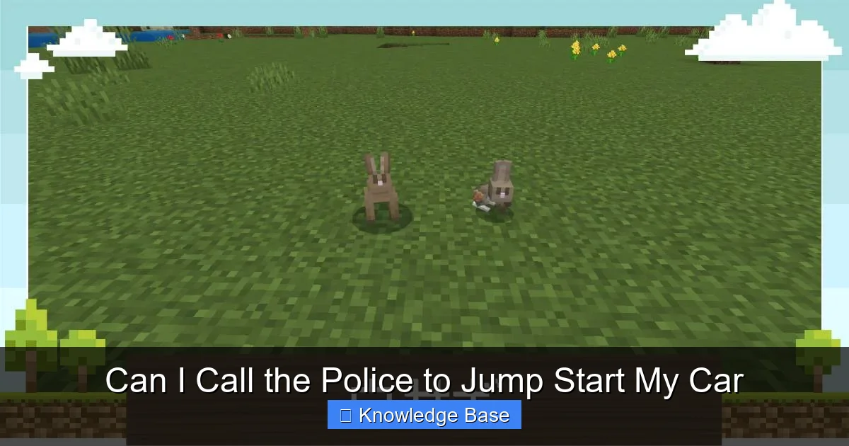 Can I Call the Police to Jump Start My Car