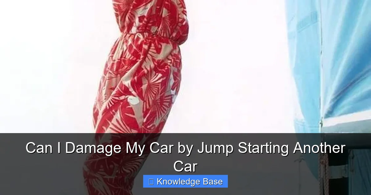 Can I Damage My Car by Jump Starting Another Car