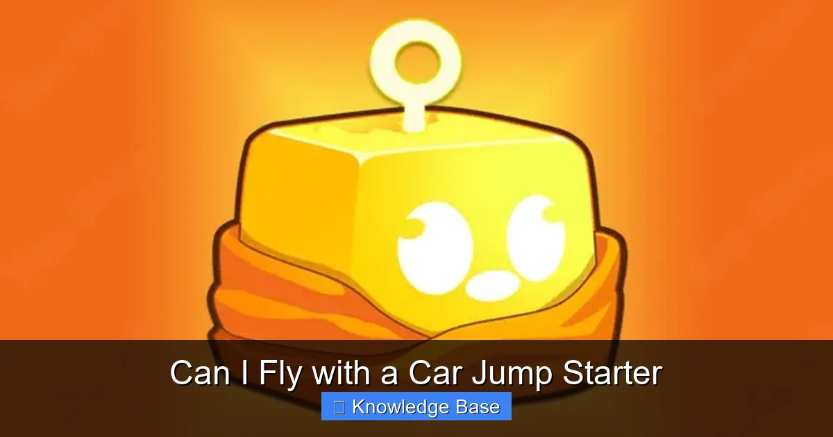 Can I Fly with a Car Jump Starter