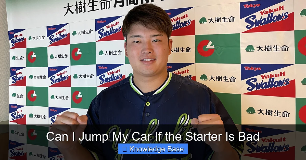 Can I Jump My Car If the Starter Is Bad