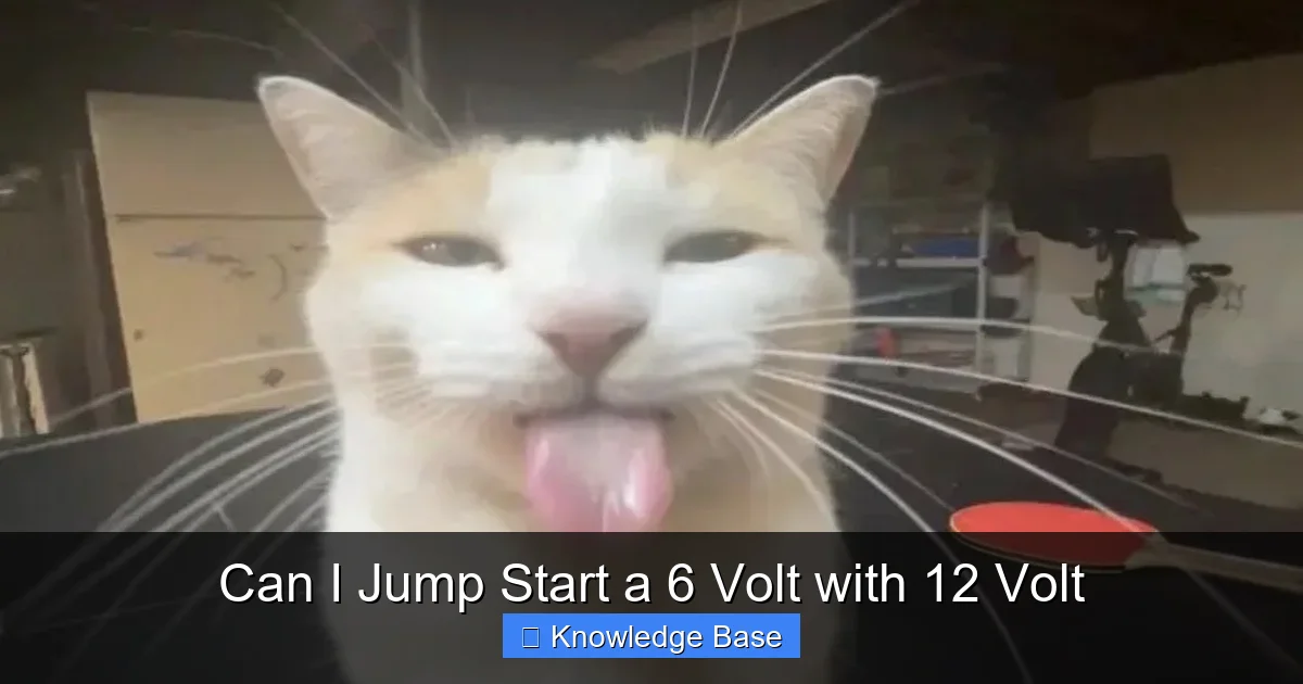 Can I Jump Start a 6 Volt with 12 Volt