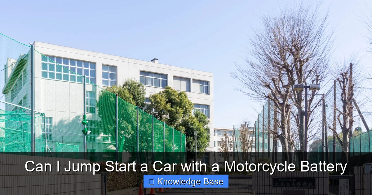 Can I Jump Start a Car with a Motorcycle Battery