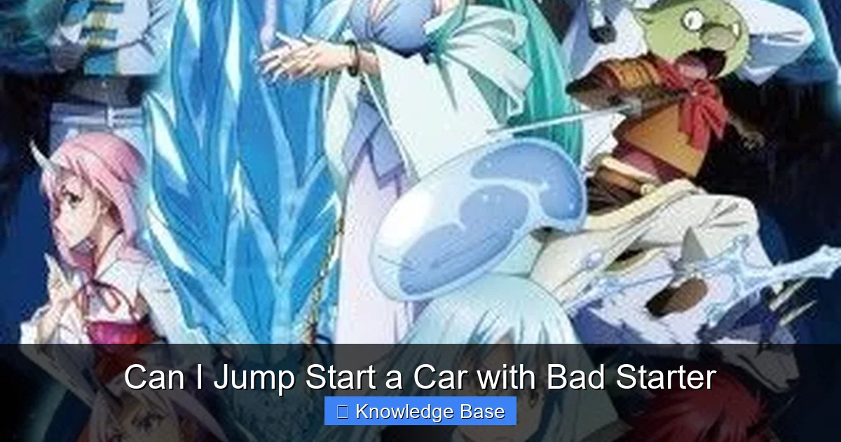 Can I Jump Start a Car with Bad Starter
