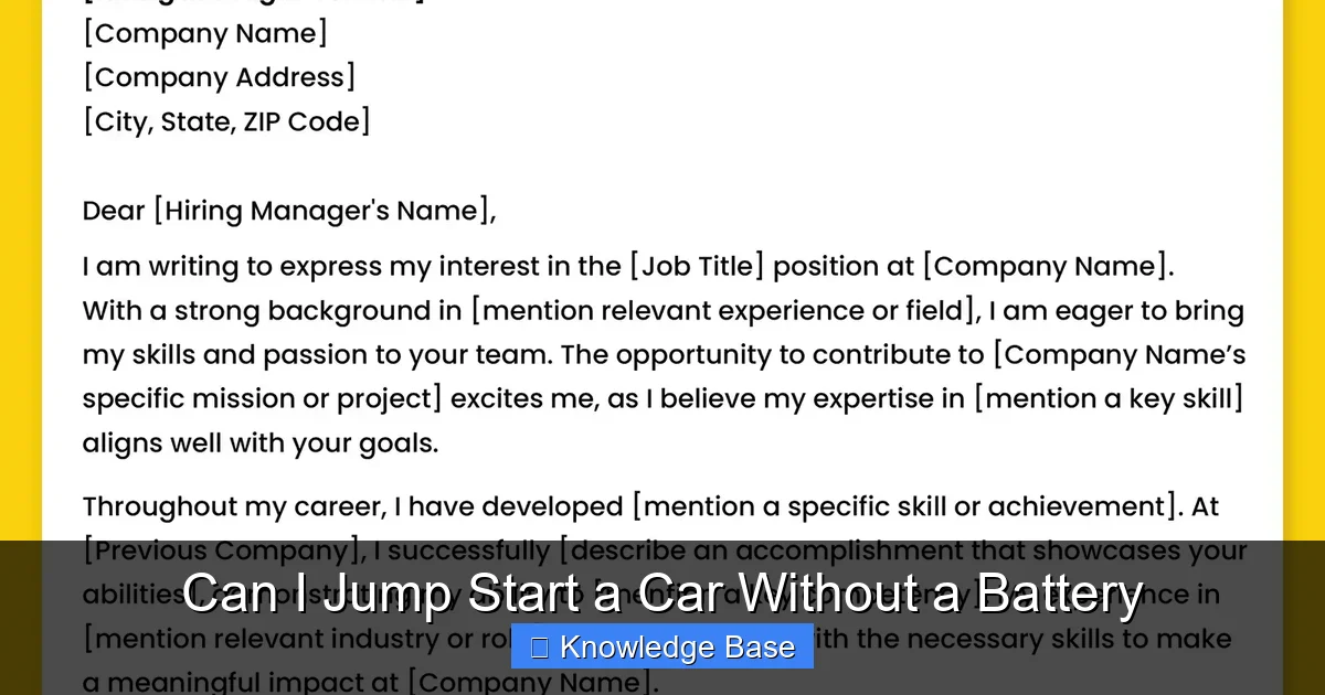 Can I Jump Start a Car Without a Battery