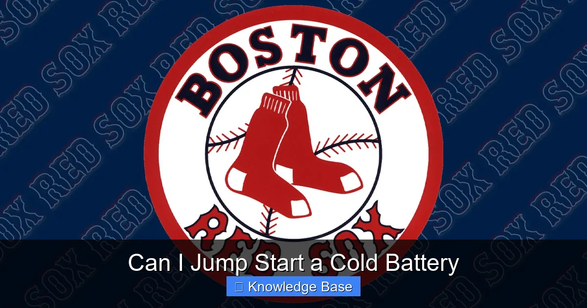 Can I Jump Start a Cold Battery
