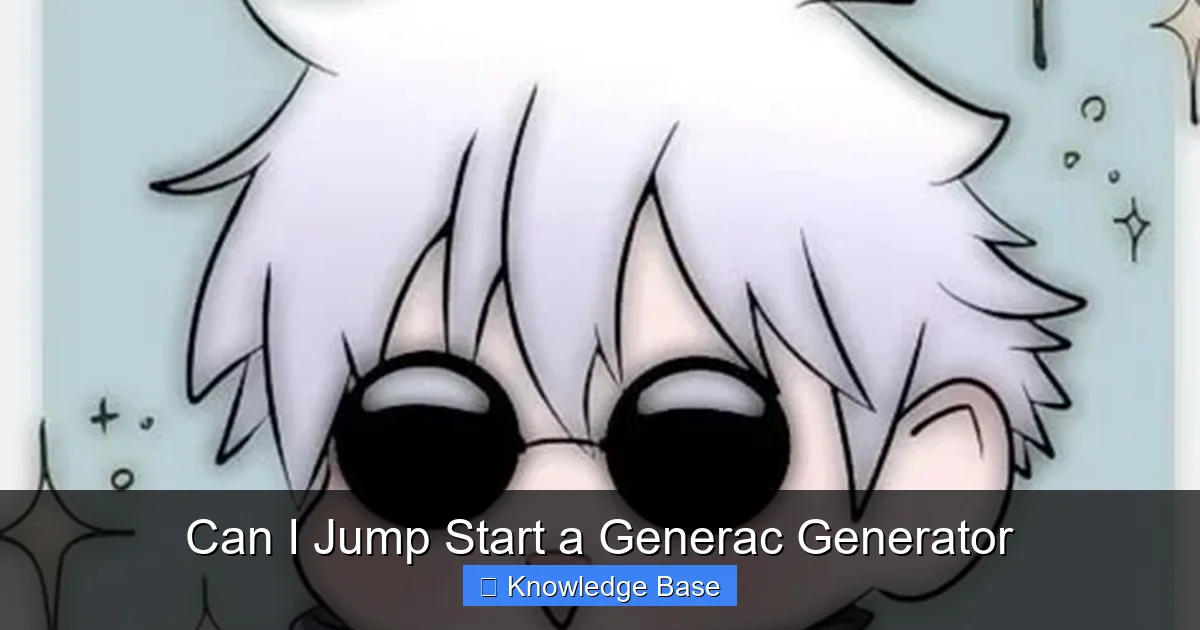Can I Jump Start a Generac Generator