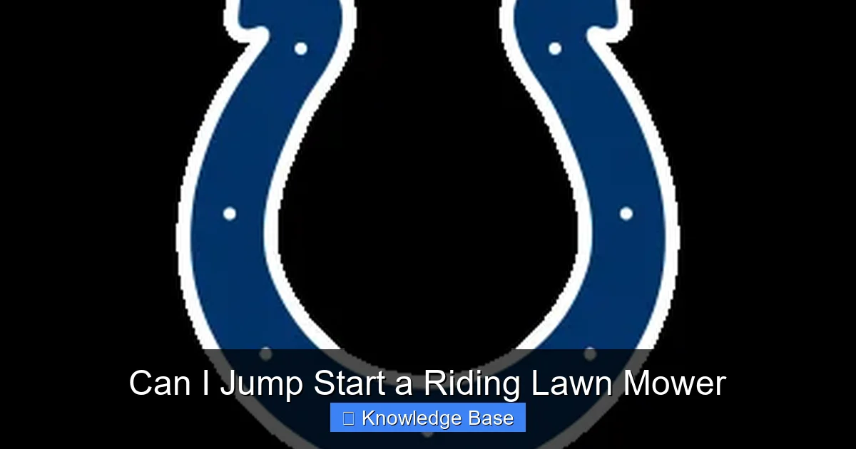 Can I Jump Start a Riding Lawn Mower