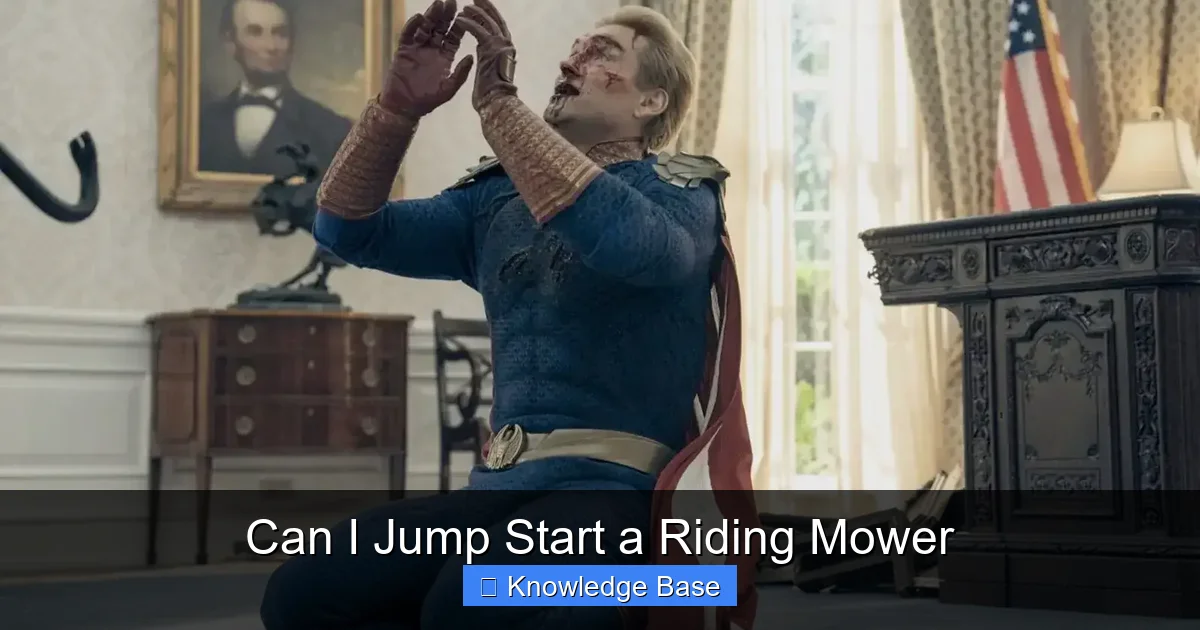 Can I Jump Start a Riding Mower