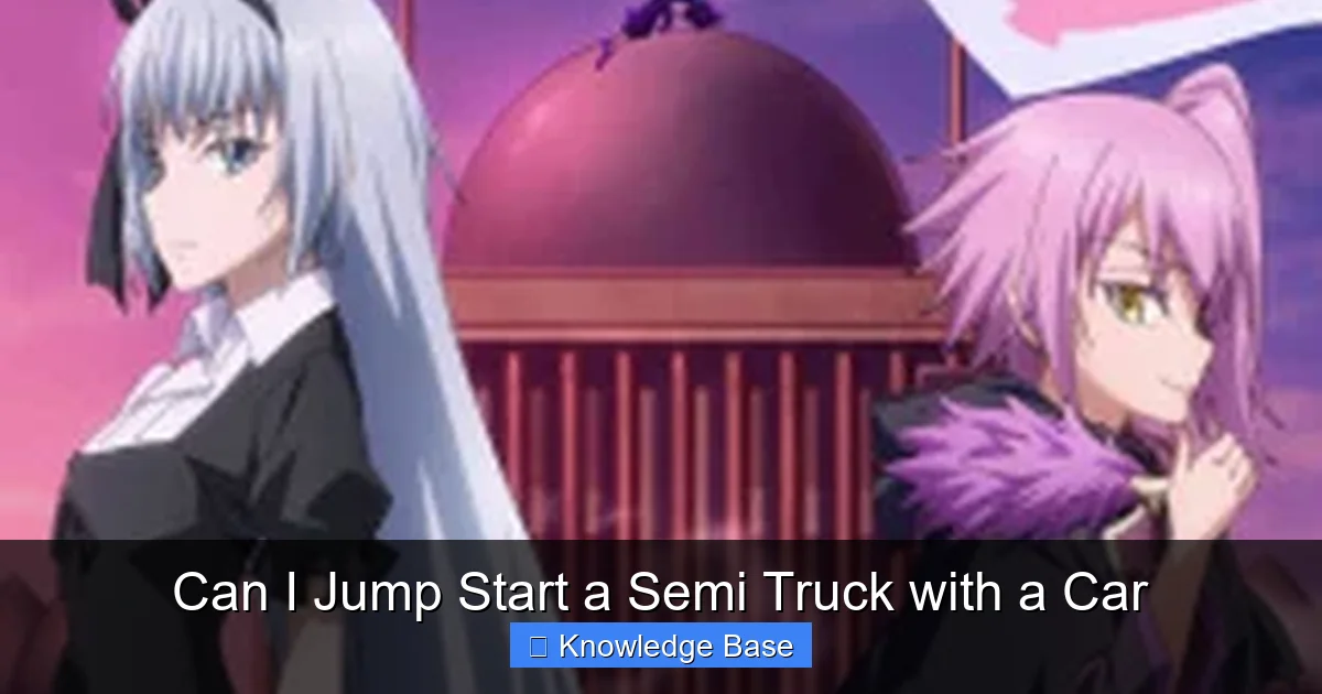 Can I Jump Start a Semi Truck with a Car