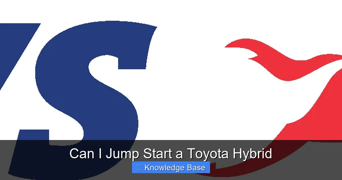 Can I Jump Start a Toyota Hybrid