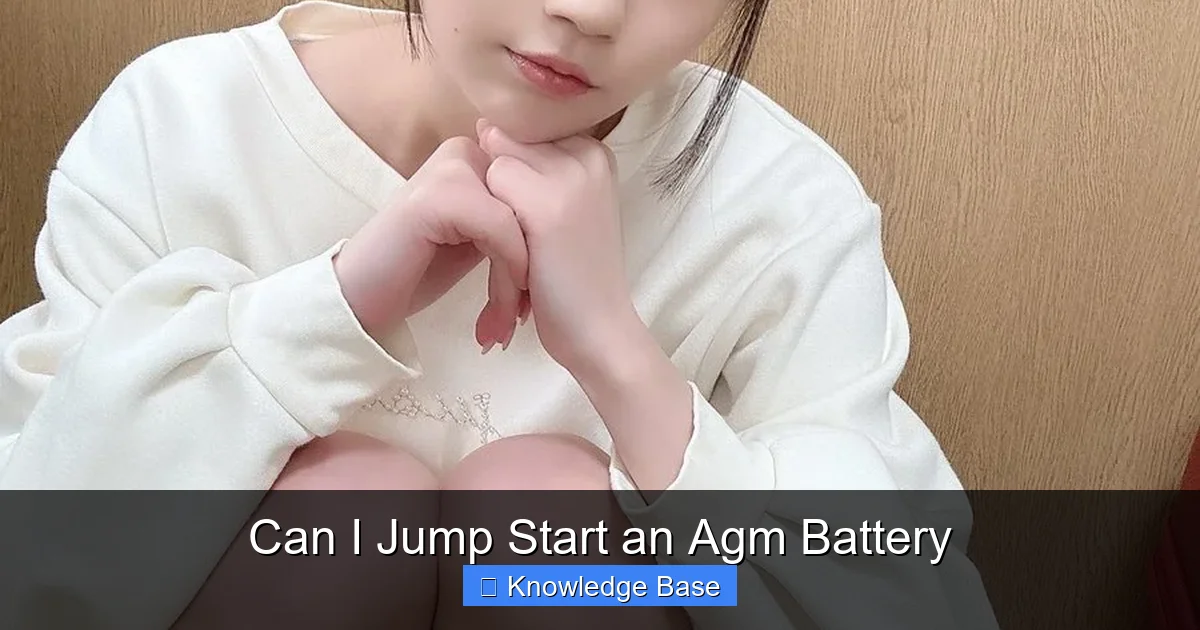 Can I Jump Start an Agm Battery