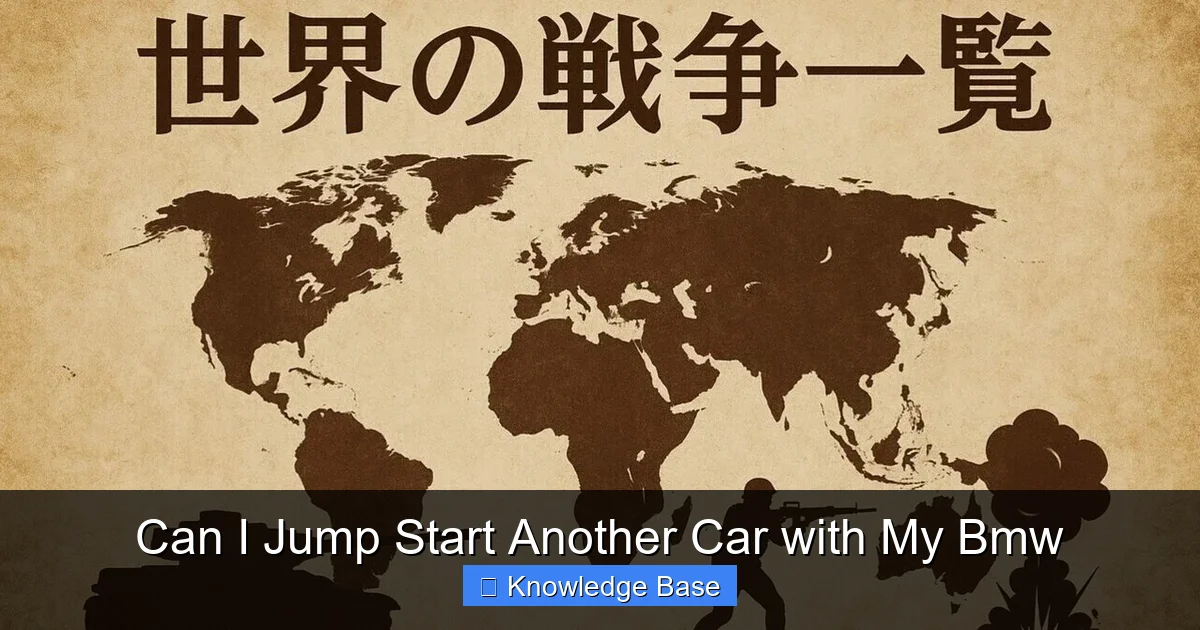 Can I Jump Start Another Car with My Bmw
