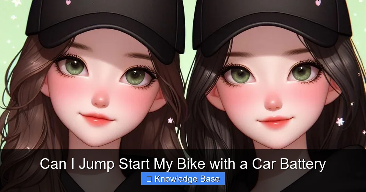 Can I Jump Start My Bike with a Car Battery