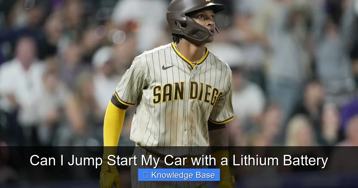 Can I Jump Start My Car with a Lithium Battery