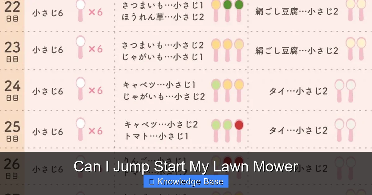 Can I Jump Start My Lawn Mower