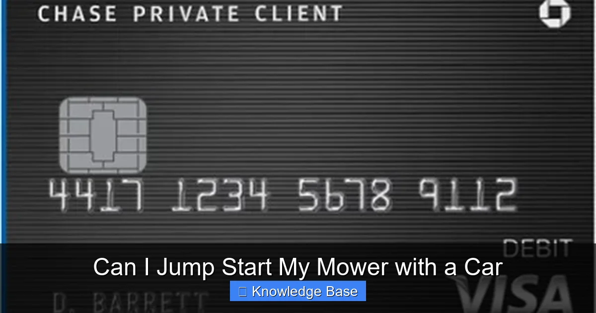 Can I Jump Start My Mower with a Car
