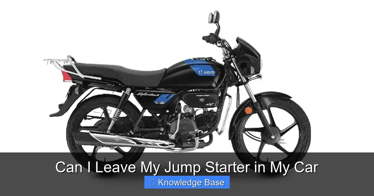 Can I Leave My Jump Starter in My Car