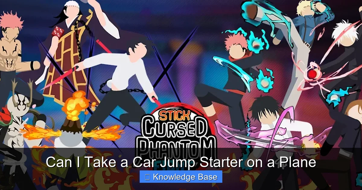 Can I Take a Car Jump Starter on a Plane