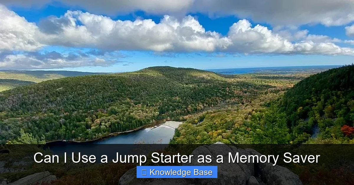 Can I Use a Jump Starter as a Memory Saver