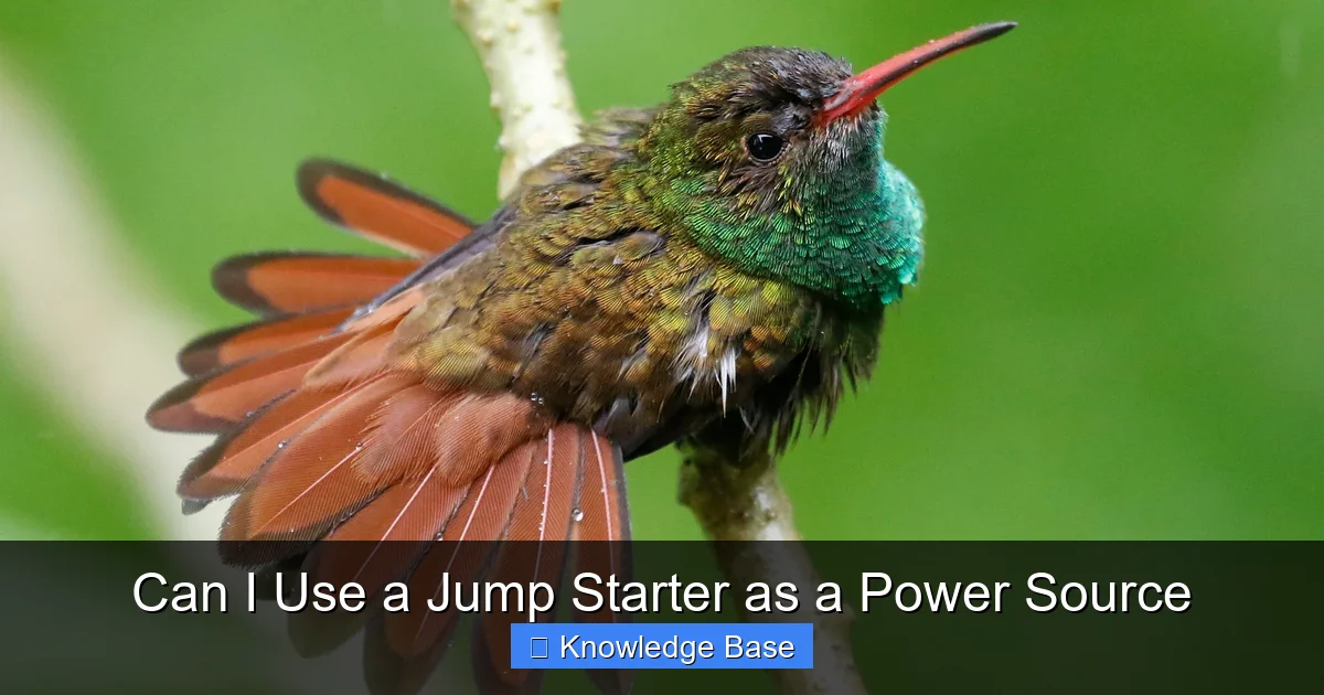 Can I Use a Jump Starter as a Power Source