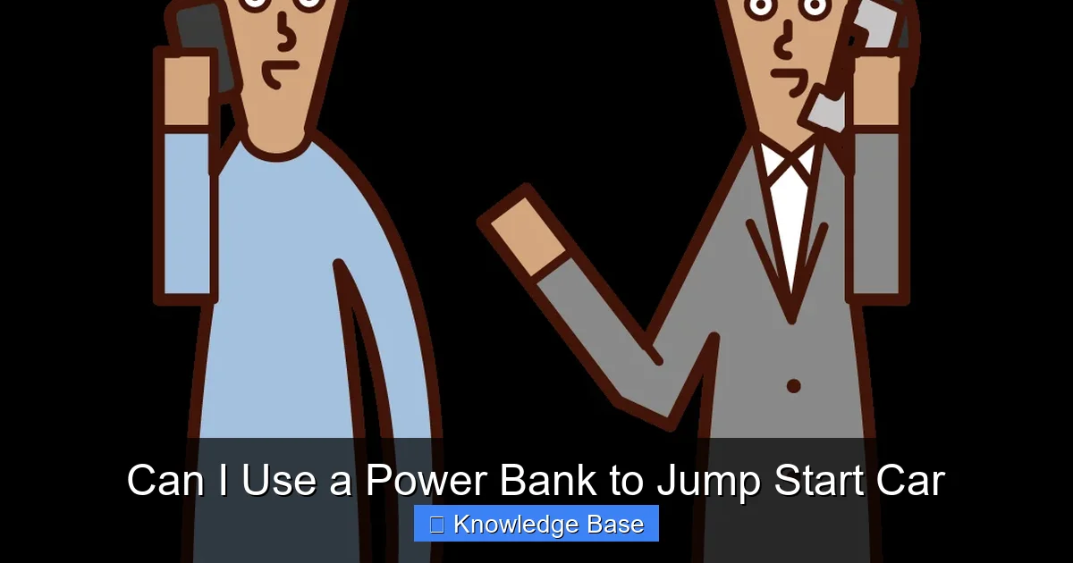 Can I Use a Power Bank to Jump Start Car