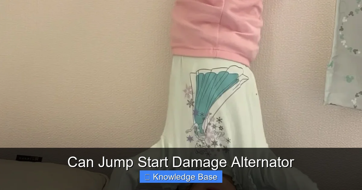 Can Jump Start Damage Alternator