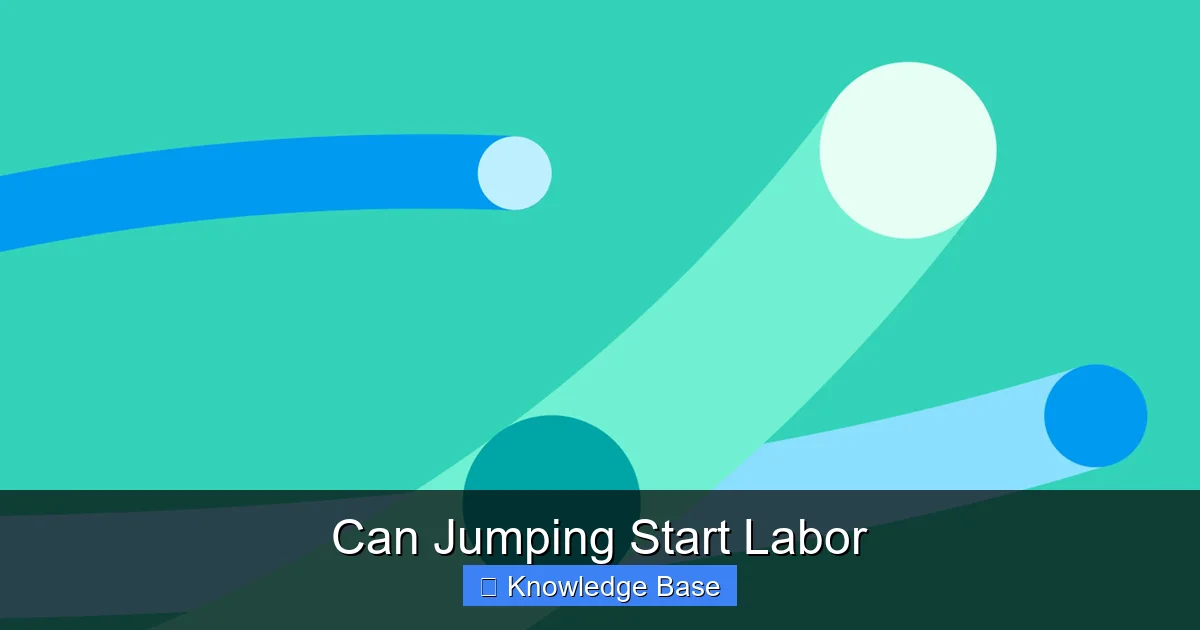 Can Jumping Start Labor