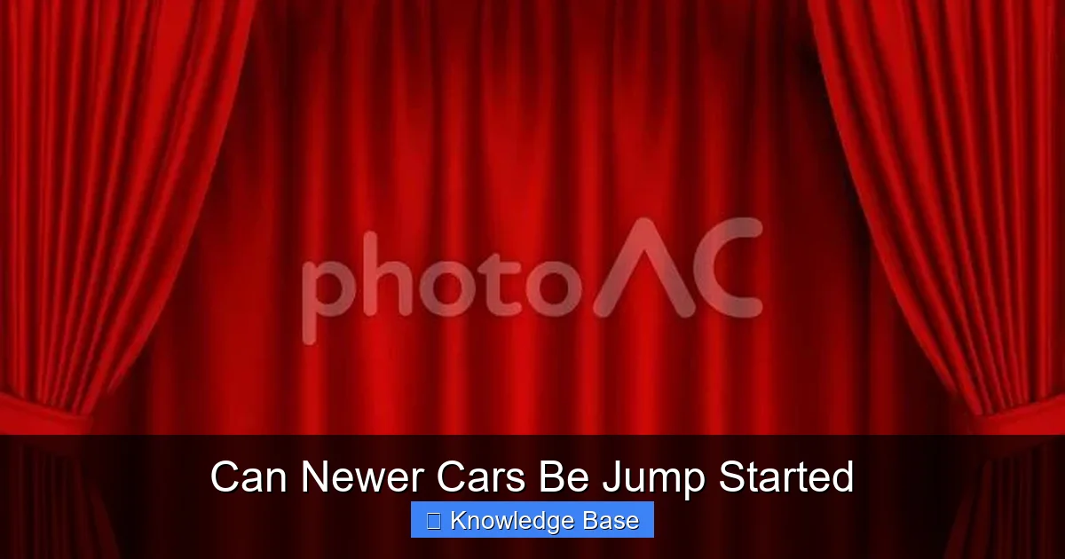 Can Newer Cars Be Jump Started