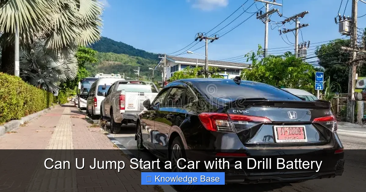 Can U Jump Start a Car with a Drill Battery