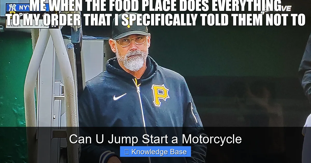 Can U Jump Start a Motorcycle