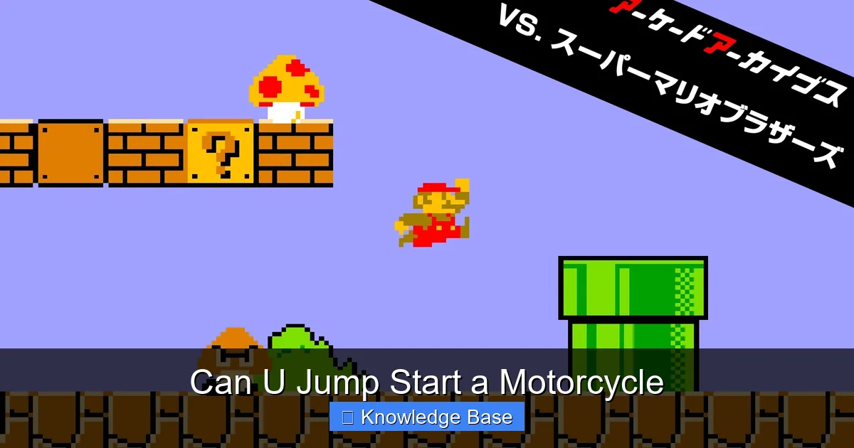 Can U Jump Start a Motorcycle