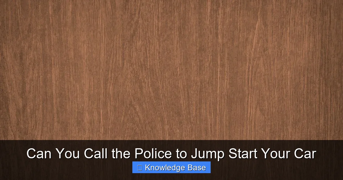 Can You Call the Police to Jump Start Your Car