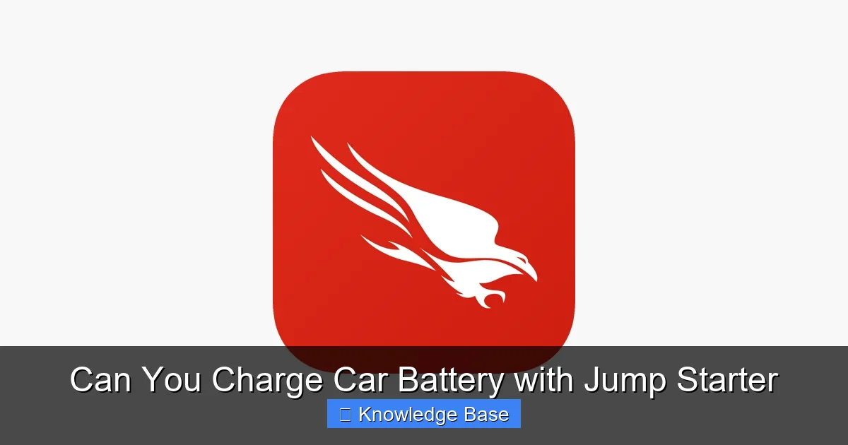 Can You Charge Car Battery with Jump Starter