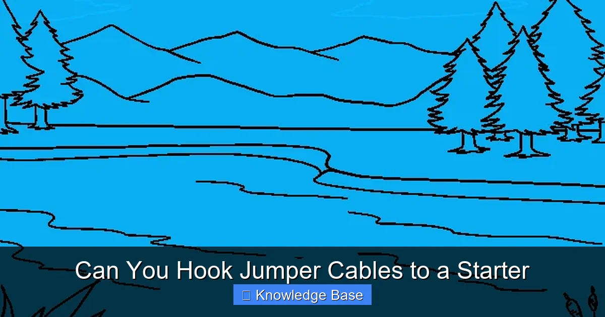 Can You Hook Jumper Cables to a Starter