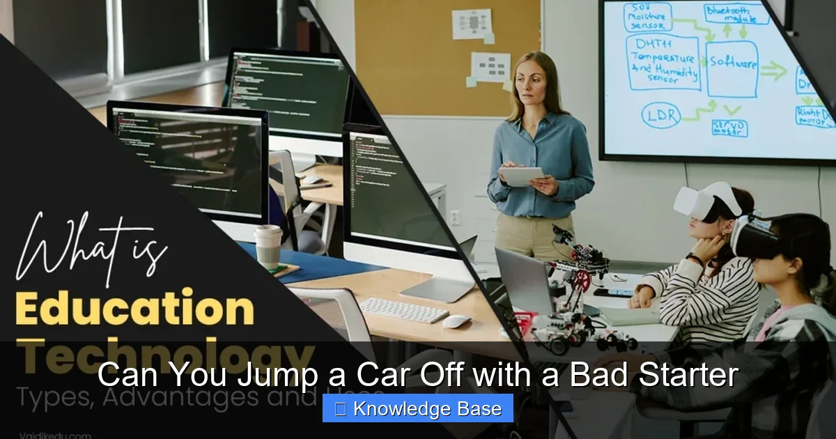 Can You Jump a Car Off with a Bad Starter