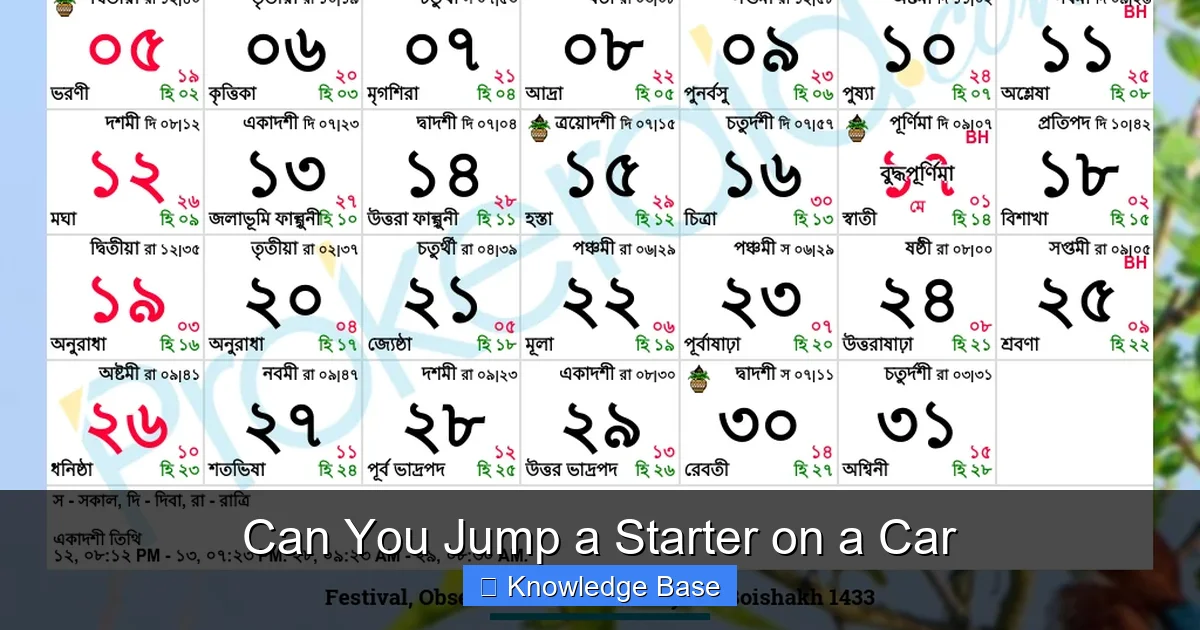 Can You Jump a Starter on a Car