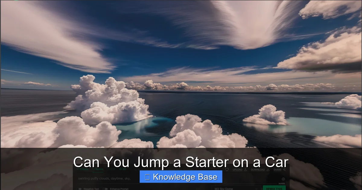 Can You Jump a Starter on a Car
