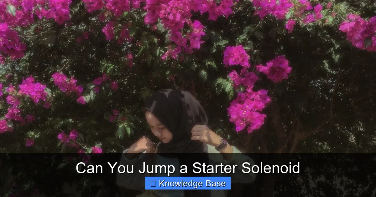 Can You Jump a Starter Solenoid