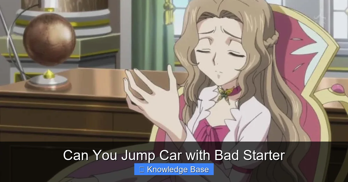 Can You Jump Car with Bad Starter