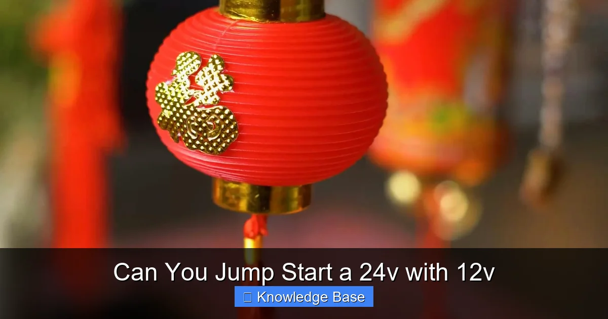 Can You Jump Start a 24v with 12v