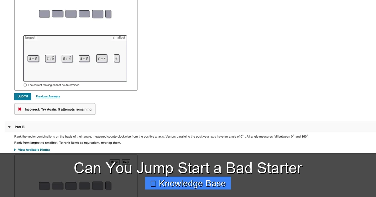 Can You Jump Start a Bad Starter