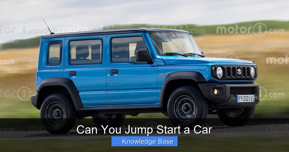 Can You Jump Start a Car