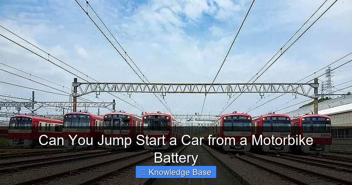 Can You Jump Start a Car from a Motorbike Battery