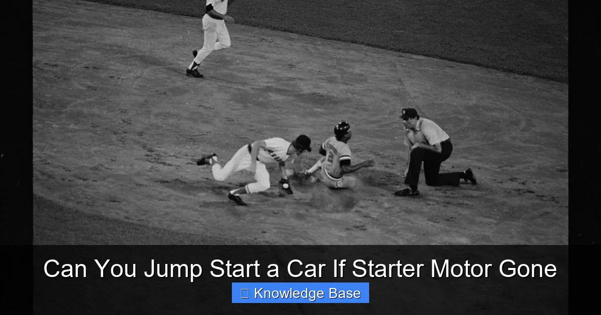 Can You Jump Start a Car If Starter Motor Gone